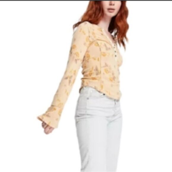 Free PEOPLE Layer Me Henley Top Size XS - Picture 9 of 9